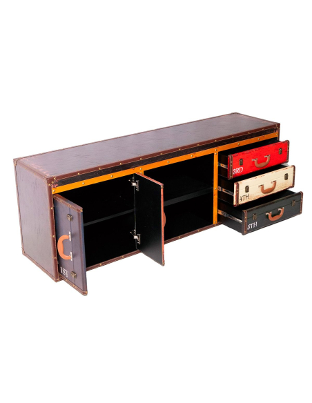 Marco TV Cabinet 2 deuren 3 Vintage laden 160 cm | Loft Attitude