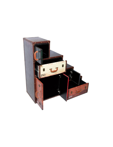 Meuble escalier MARCO 2 tiroirs 3 portes vintage | Loft Attitude