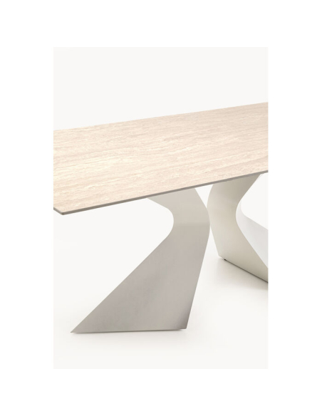 Table Gloria Travertin Greige 200x100 cm Kare Design Loft Attitude
