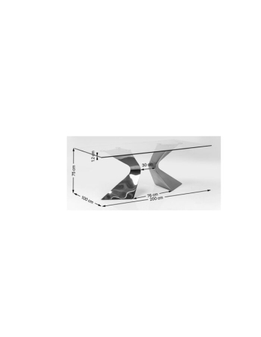 Table Gloria Travertin Greige 200x100 cm Kare Design Loft Attitude