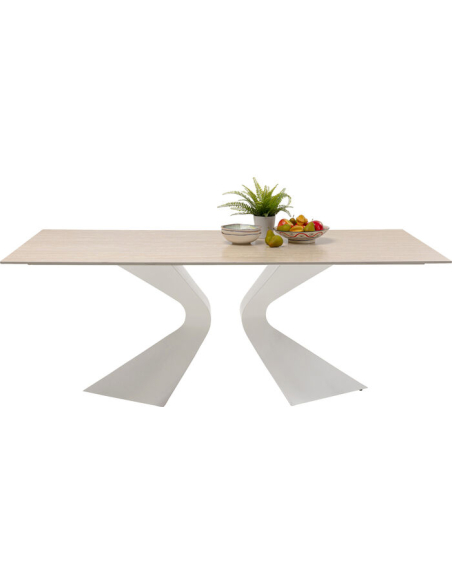 Table Gloria Travertin Greige 200x100 cm Kare Design Loft Attitude