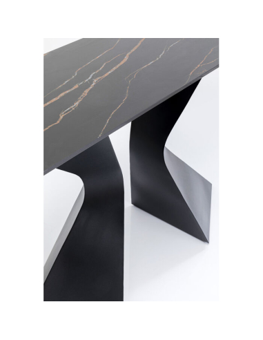 Black Gloria ceramic console Kare Design 140 cm Loft Attitude