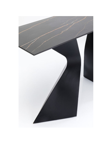 Black Gloria ceramic console Kare Design 140 cm Loft Attitude