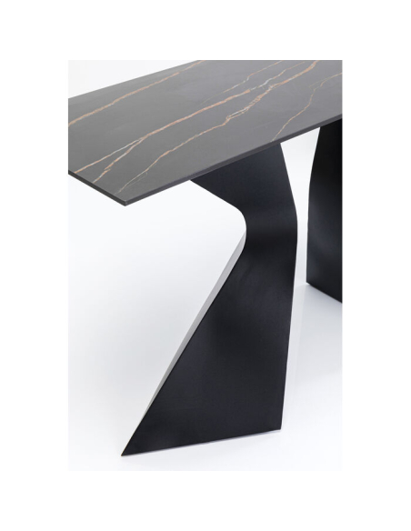Black Gloria ceramic console Kare Design 140 cm Loft Attitude