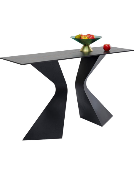 Black Gloria ceramic console Kare Design 140 cm Loft Attitude