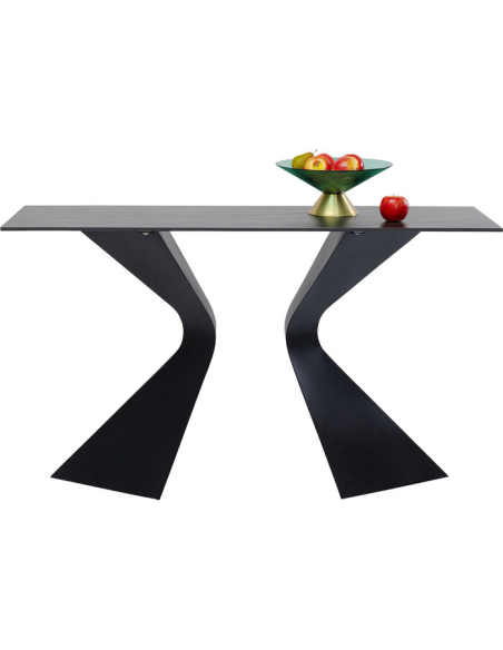 Black Gloria ceramic console Kare Design 140 cm Loft Attitude
