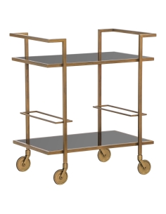 Chariot doré brossé XO | Mobilier Design Loft Attitude