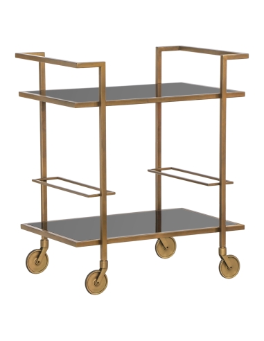 Brushed gold trolley XO | Designer Furniture Loft Attitude