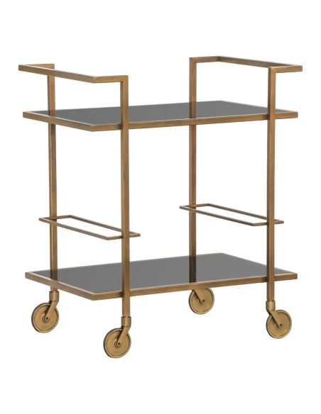 Brushed gold trolley XO | Designer Furniture Loft Attitude