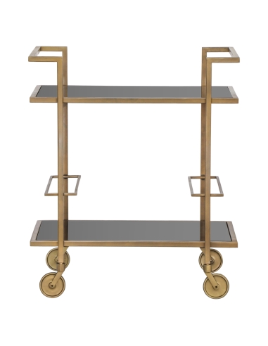 Gebürsteter goldfarbener Servierwagen XO | Designmöbel Loft Attitude