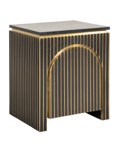 Brushed gold bedside table LES ARCS | Loft Attitude