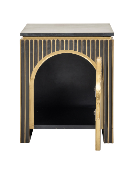 Brushed gold bedside table LES ARCS | Loft Attitude