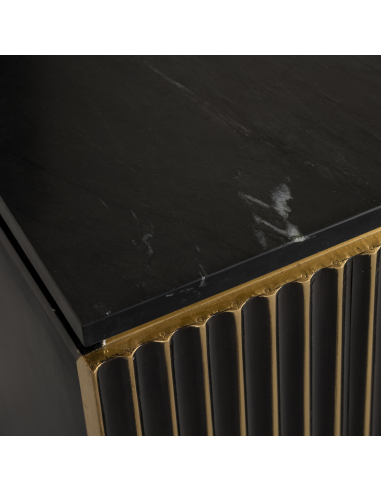 Brushed gold bedside table LES ARCS | Loft Attitude