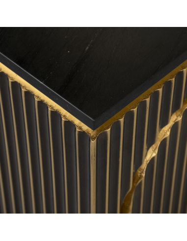 Brushed gold bedside table LES ARCS | Loft Attitude