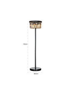 Lampe sur pied noir DAGMAR | Mobilier Loft Attitude 2