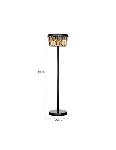 Zwarte vloerlamp DAGMAR | Meubels Loft Attitude