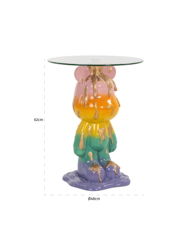 Multicolore bijzettafel EBBA | Decoratie Loft Attitude