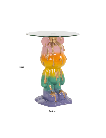 Table d'appoint multicolore EBBA | Déco Loft Attitude