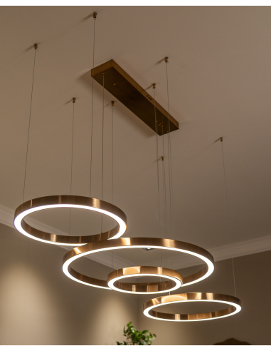 Lustre dourado escovado LILOU | Mobiliário Loft Attitude