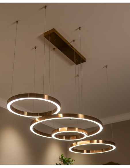 Brushed gold chandelier LILOU | Furniture Loft Attitude