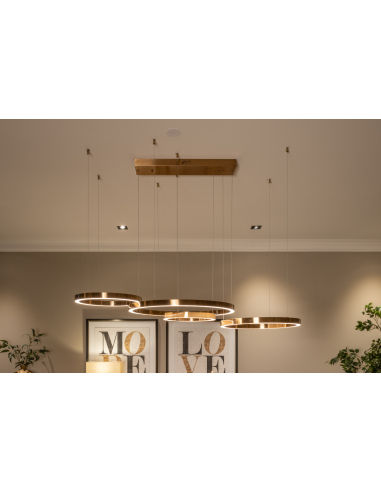Brushed gold chandelier LILOU | Furniture Loft Attitude