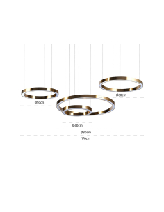 Brushed gold chandelier LILOU | Furniture Loft Attitude 2