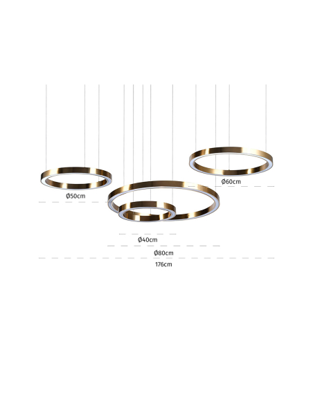 Lustre dourado escovado LILOU | Mobiliário Loft Attitude