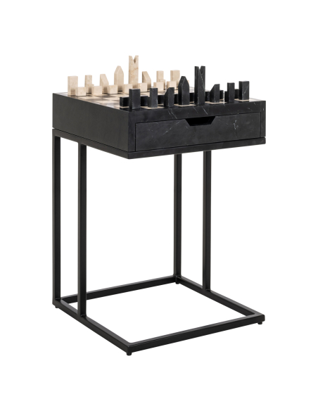 Zwarte bijzettafel DAVOS | Meubels Loft Attitude