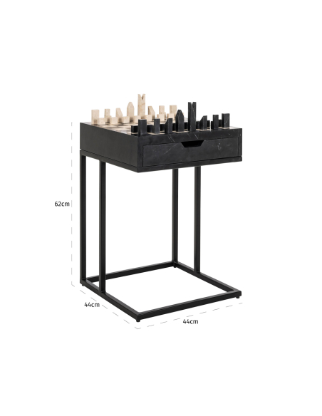 Zwarte bijzettafel DAVOS | Meubels Loft Attitude