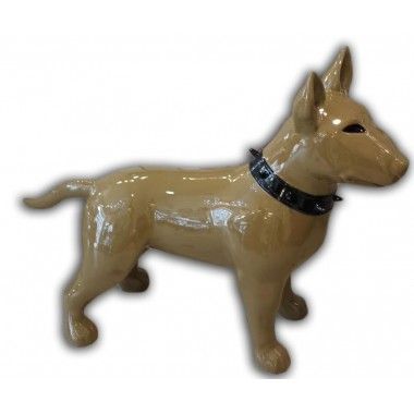 Bull Terrier Statue Kaki Black Halskette By-Rod - 1