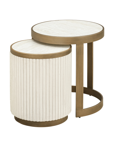 Set di 2 tavolini bianchi TIVOLI | Loft Attitude