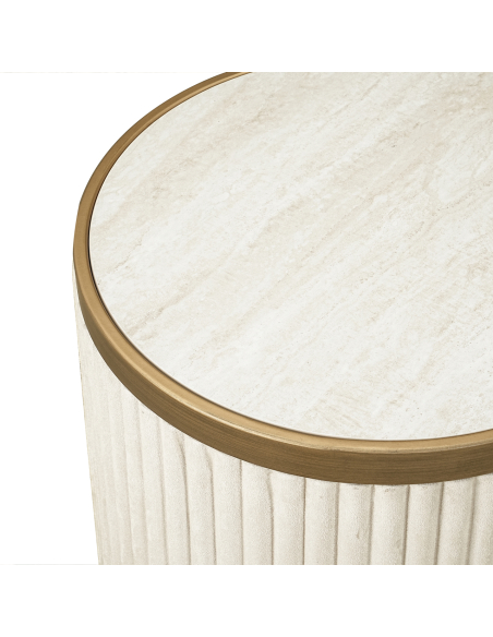 Lot de 2 Tables d'Appoint blanc TIVOLI | Loft Attitude