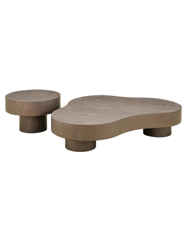 2er-Set Couchtische Bronze BOGOR | Loft Attitude