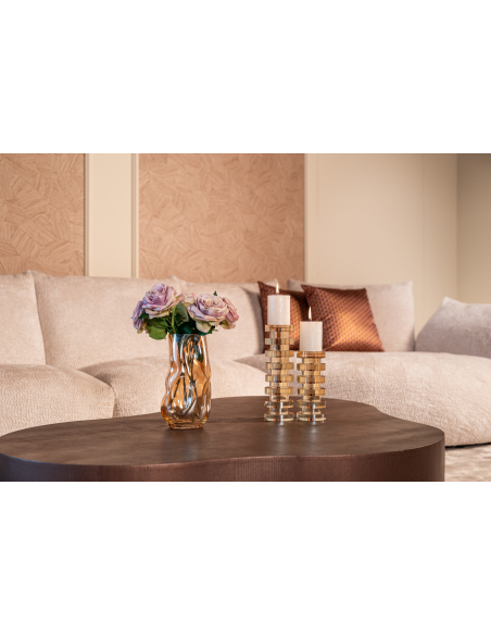 2er-Set Couchtische Bronze BOGOR | Loft Attitude