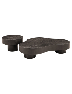 2er-Set Couchtische dunkelbraun BOGOR | Loft Attitude