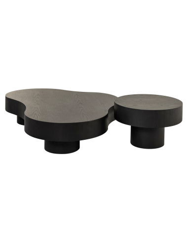 2er-Set Couchtische dunkelbraun BOGOR | Loft Attitude