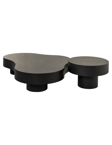 Set van 2 salontafels donker koffie BOGOR | Loft Attitude