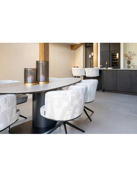 Mesa de jantar preta RITZ | Mobiliário Loft Attitude