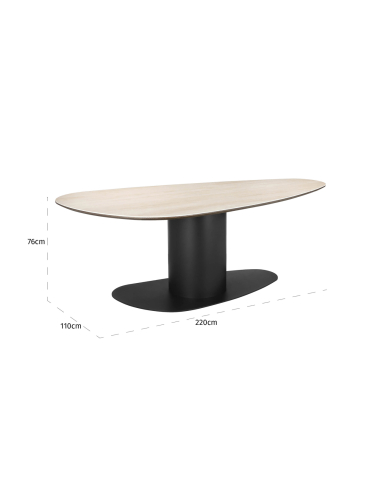 Mesa de jantar preta RITZ | Mobiliário Loft Attitude