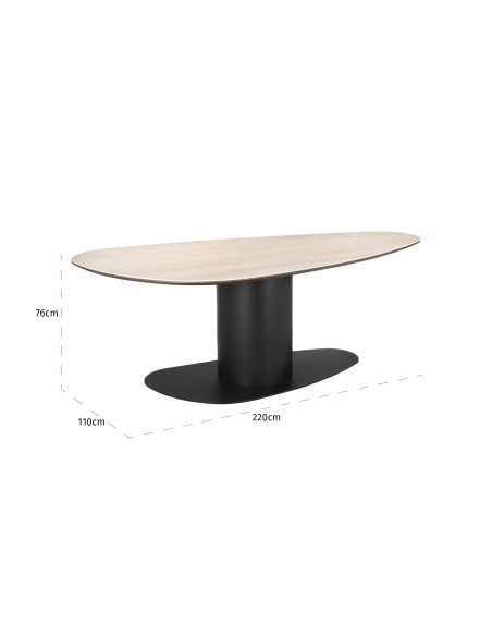 Mesa de comedor negra RITZ | Mobiliario Loft Attitude