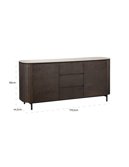 Buffet brun RITZ | Mobilier Design Loft Attitude
