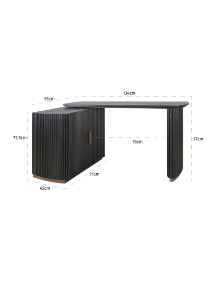 Dark coffee desk CAMBON | Furniture Loft Attitude