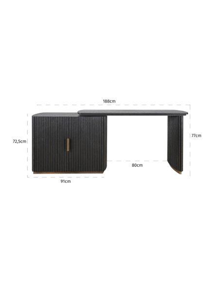 Dark coffee desk CAMBON | Furniture Loft Attitude