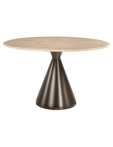 Mesa de jantar Montgommery bege 130Ø