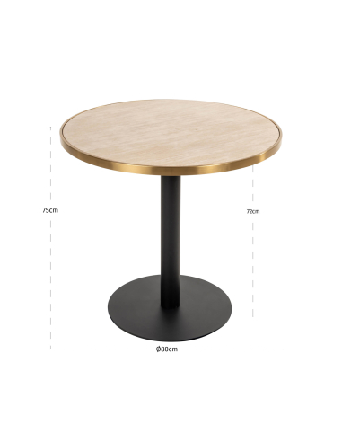 Bistrotafel Brazza beige 80Ø