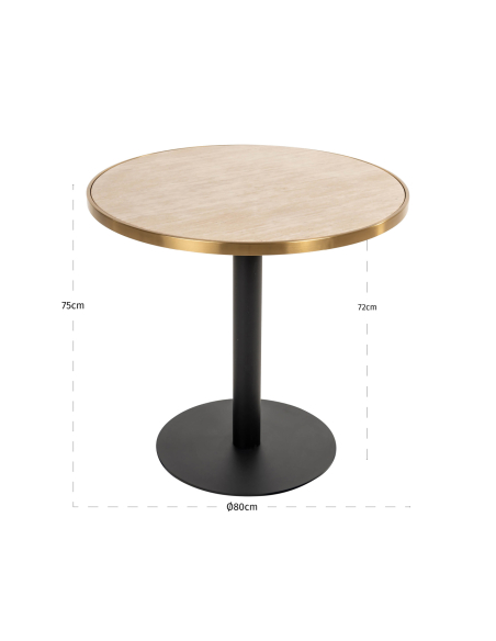 Bistrotafel Brazza beige 80Ø