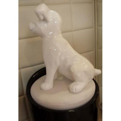 Statua di cane dalmata bianco lucido