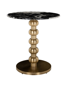 Bistrotafel zwart/goud 75Ø WITLOX | Decoratie Loft Attitude