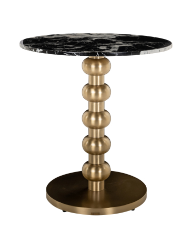 Bistrotafel zwart/goud 75Ø WITLOX | Decoratie Loft Attitude