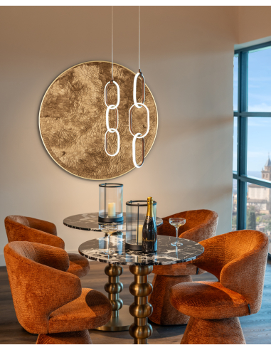 Bistrotafel zwart/goud 75Ø WITLOX | Decoratie Loft Attitude